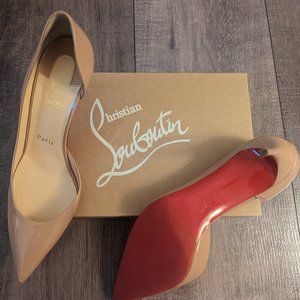 Christian Louboutin D'Orsay Pumps, Nude 8.5